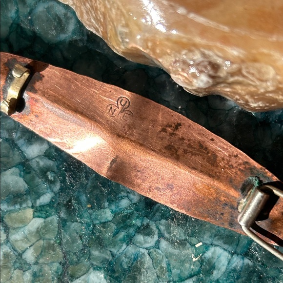 Vintage Copper Feather Shaped Barrette - Picture 6 of 7